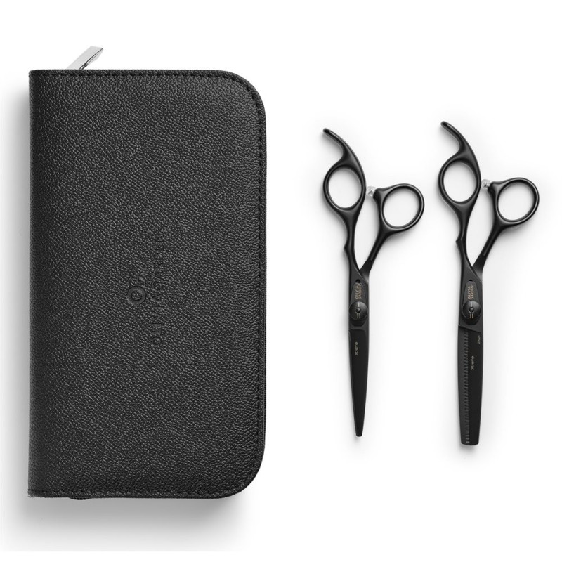 Oliva Garden Set Xtreme Mat Black 575 + 635 - Frisör Sax Set