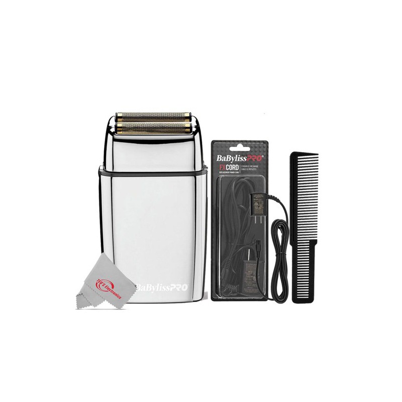 BabylissPro Double Foil Metal Shaver Silver