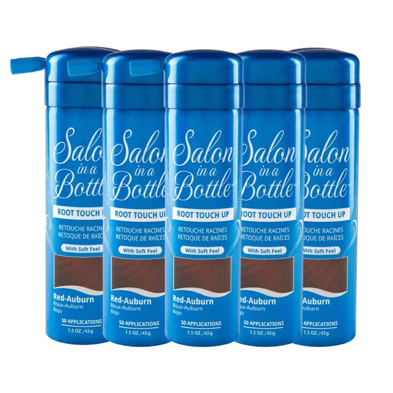 Salon in a Bottle Root Touch Up Spray Röd Brun 43ml x5