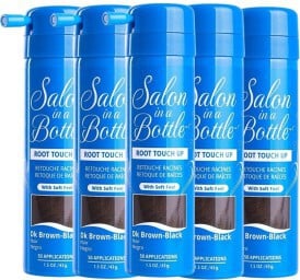 Salon in a Bottle Root Touch Up Spray Mörkbrun Svart 43ml x5