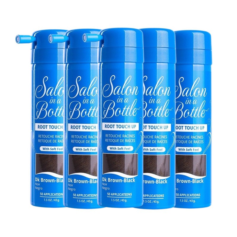 Salon in a Bottle Root Touch Up Spray Mörkbrun Svart 43ml x5