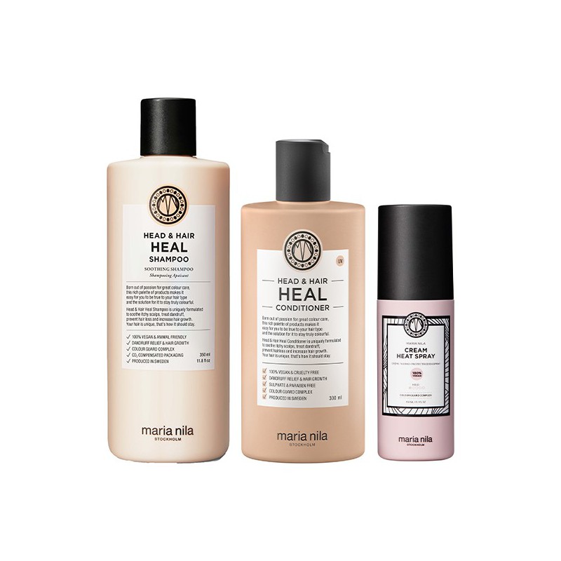Maria Nila Hair Heal Combo + Cream Heat 75ml Maria Nila Hair Heal Combo + Cream Heat 75ml