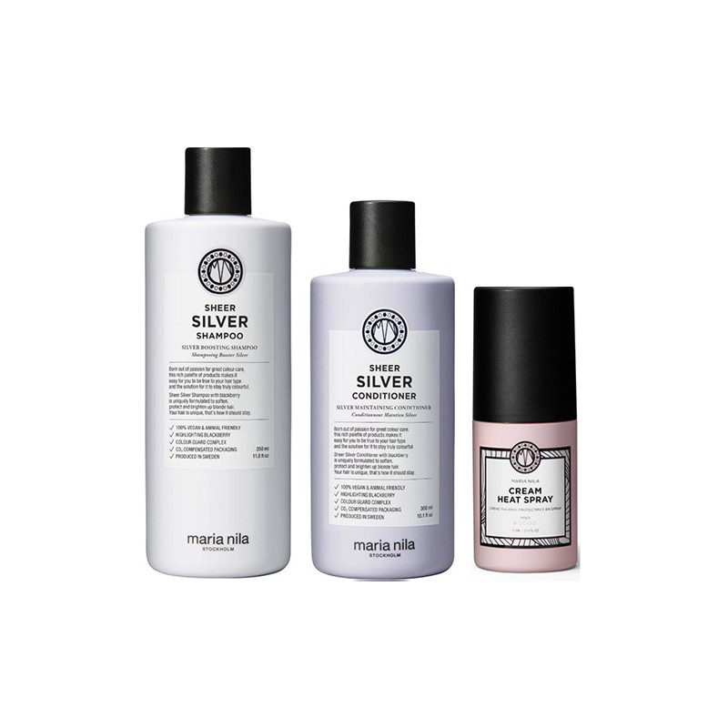 Maria Nila Sheer Silver Duo+ Cream Heat Spray 75ml