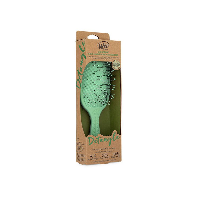 WetBrush Go Green Thick Hair Paddle Green