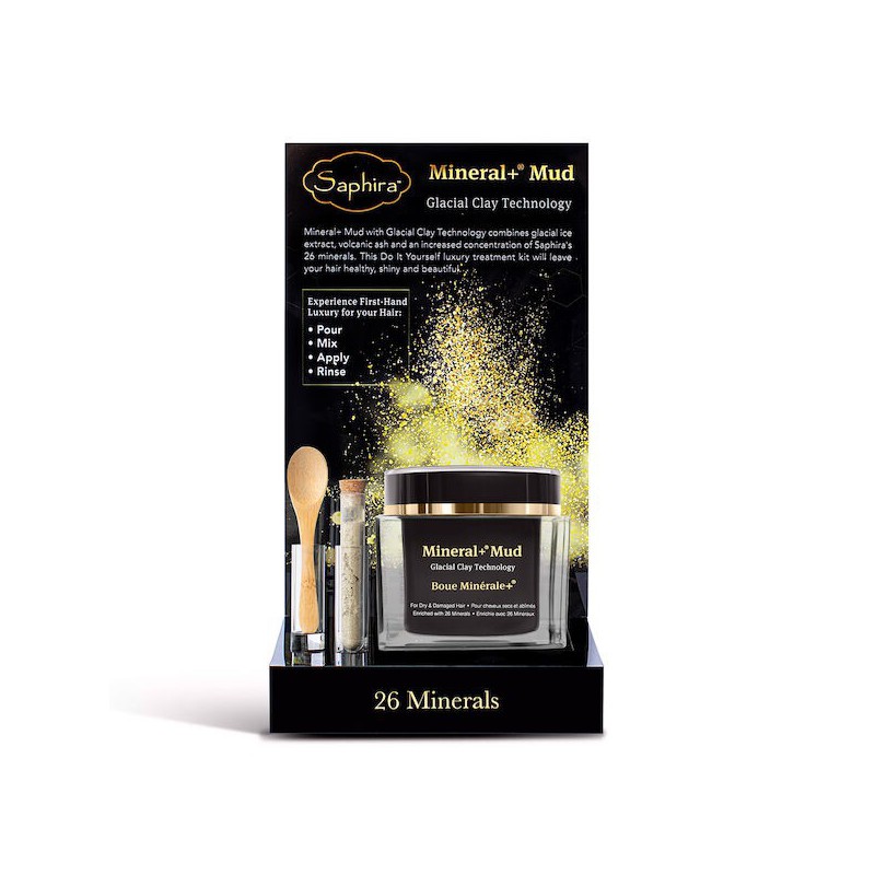Saphira Mineral+ Mud Display including Mineral+ Mud 200ml