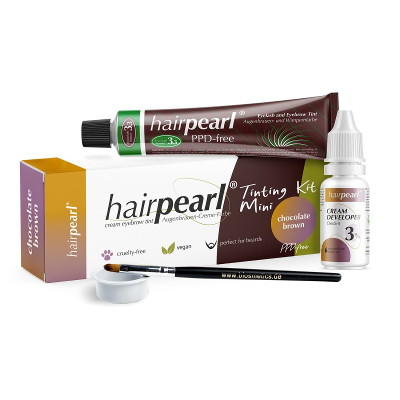 Hairpearl Tinting kit mini PPD free No 3.3 Chocolate Brown