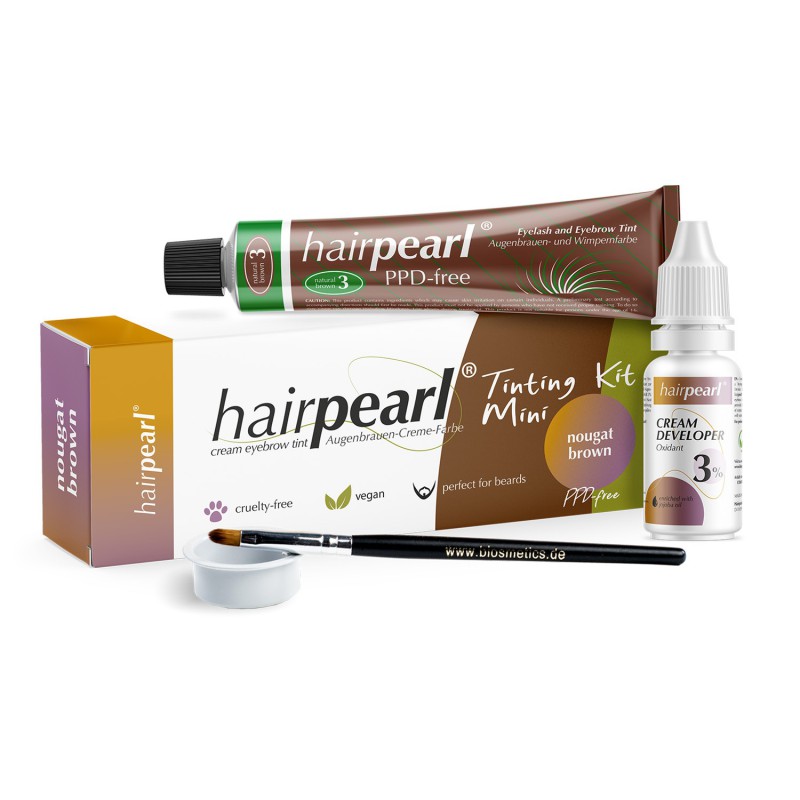 Hairpearl Tinting kit mini PPD free No 3 Nougat Brown