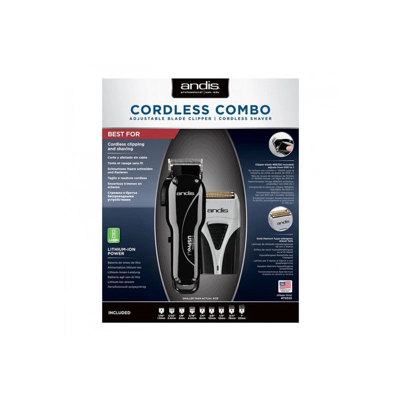 Andis US Pro Li Black + ProFoil Lithium Plus (Combo Pack)