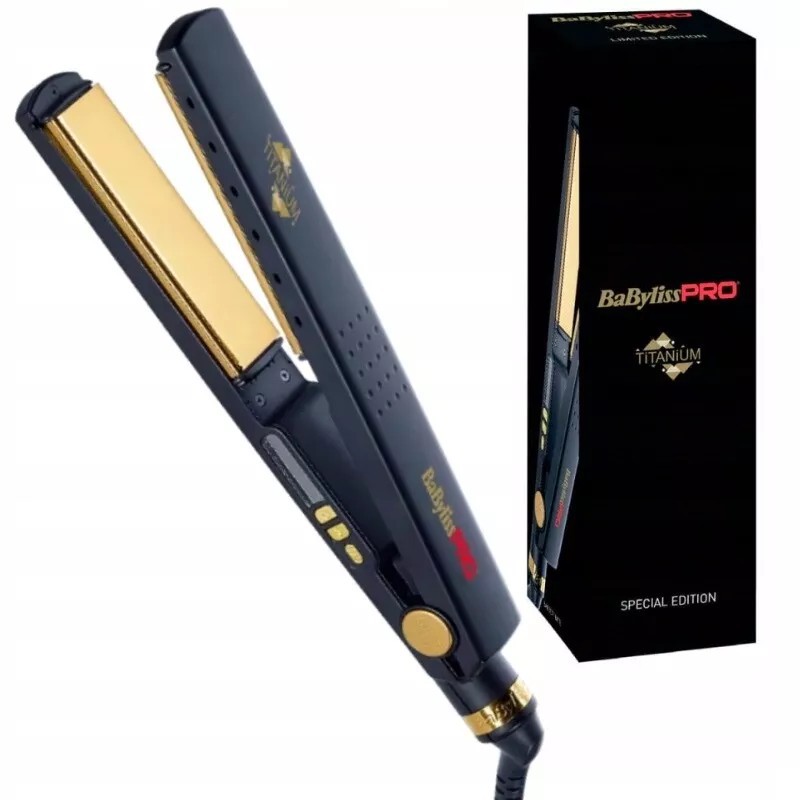 BaBylissPRO Titanium Ionic Straightener Black BAB3091BKTE