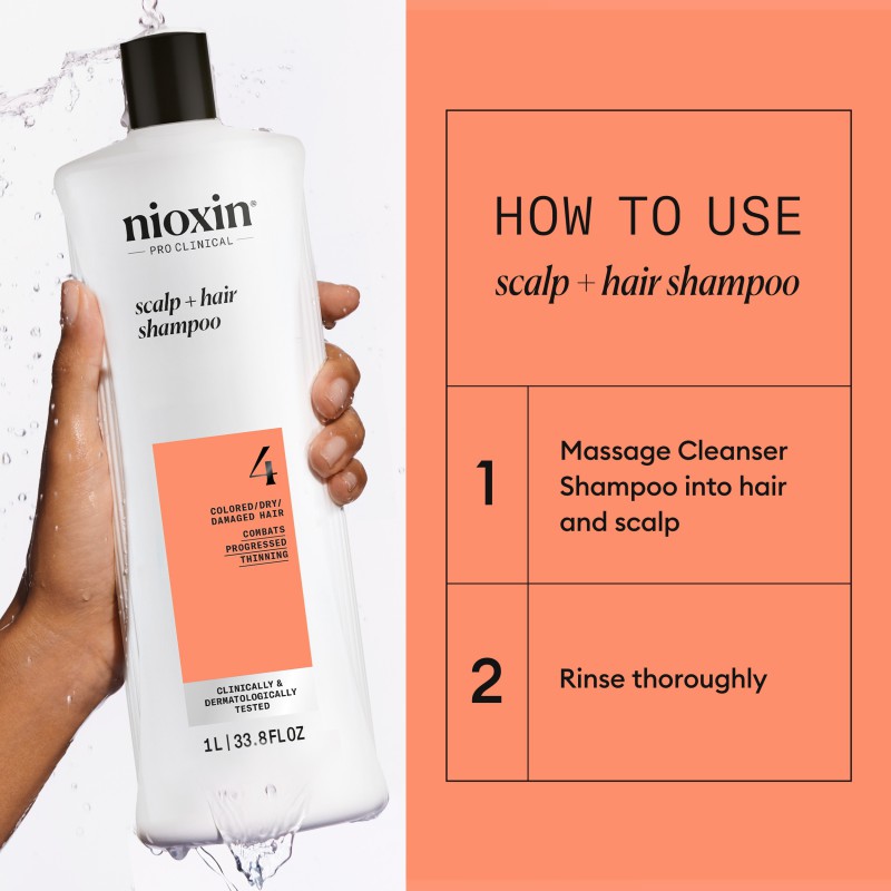 Nioxin System 4 Shampoo for Colored Thinning Hair 1000 ml