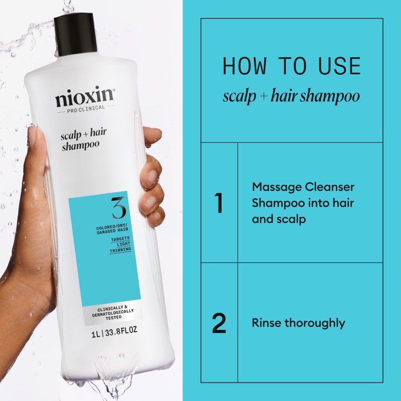 Nioxin System 3 Shampoo for Colored Thinning Hair 1000 ml