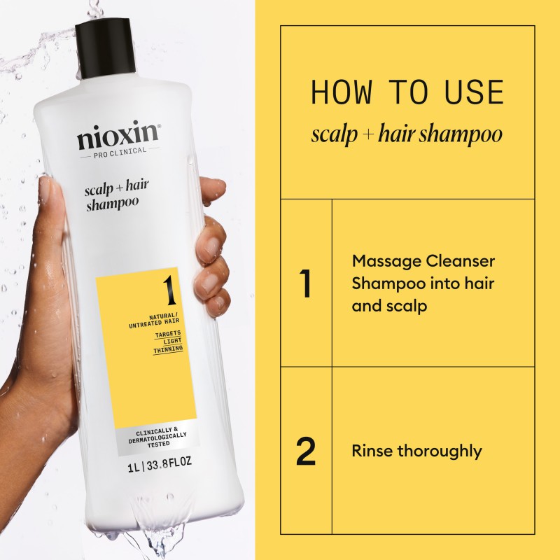 Nioxin System 1 Shampoo for Thinning Hair 1000 ml