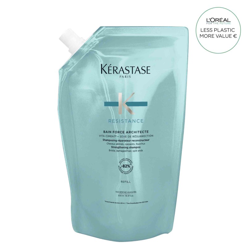 kérastase Resistance Bain Force Architecte Shampoo Refill 500ml kérastase Resistance Bain Force Architecte Shampoo Refill 500ml