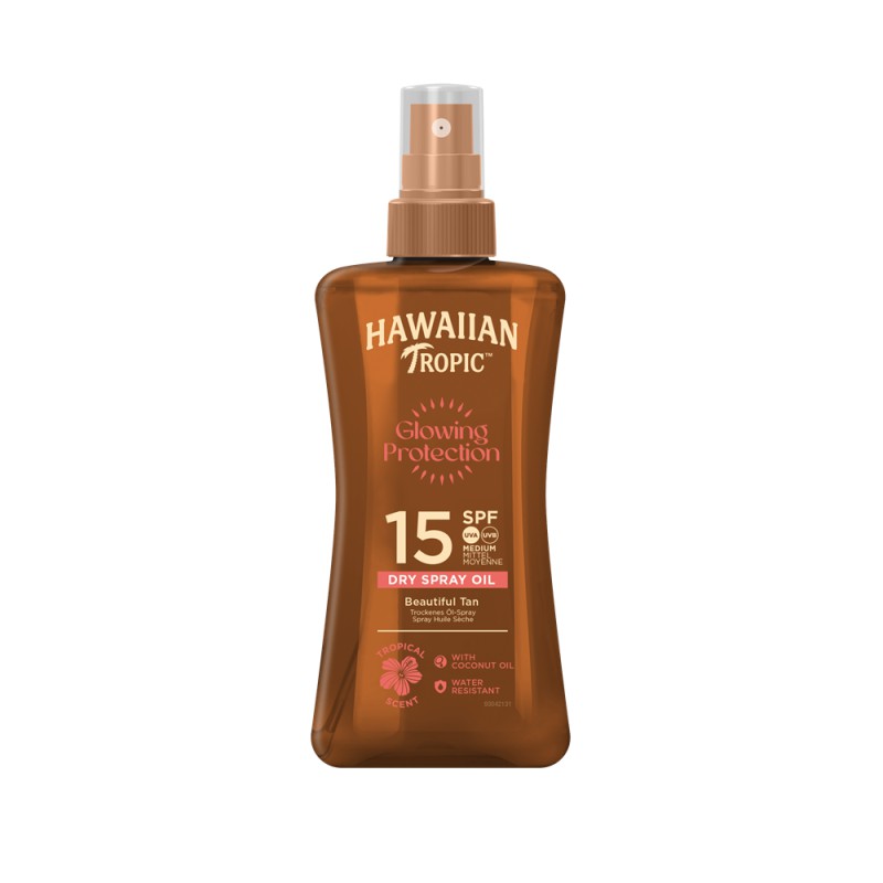 Hawaiian Tropic Glowing Protection Dry Oil Spray SPF15 200 ml Hawaiian Tropic Glowing Protection Dry Oil Spray SPF15 200 ml