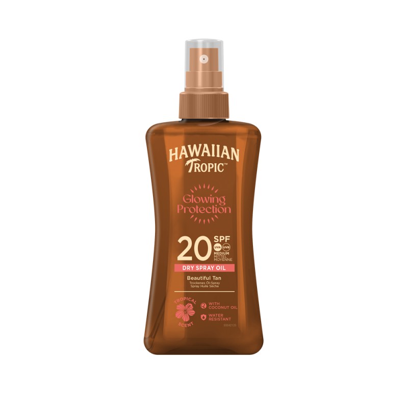 Hawaiian Tropic Glowing Protection Dry Oil Spray SPF20 200ml Hawaiian Tropic Glowing Protection Dry Oil Spray SPF20 200ml
