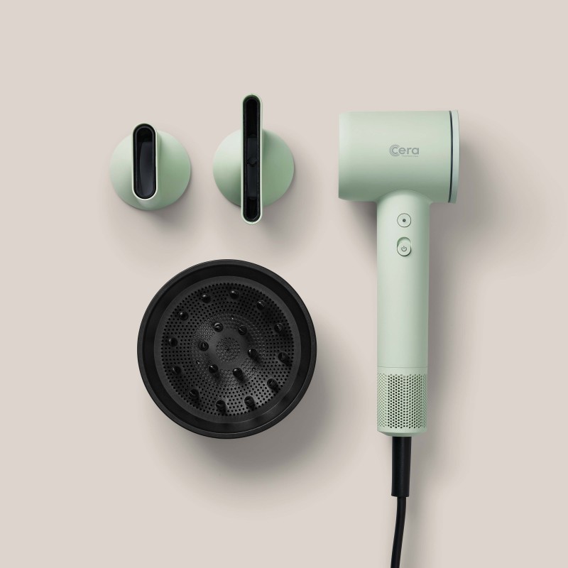 Cera PRO BLDC Hairdryer Black - Fön Pastellgrön