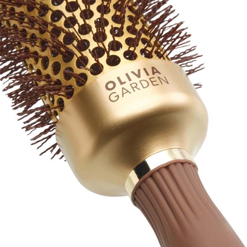 Olivia Garden Expert Blowout Speed - Wavy Bristles Gold&Brown 25