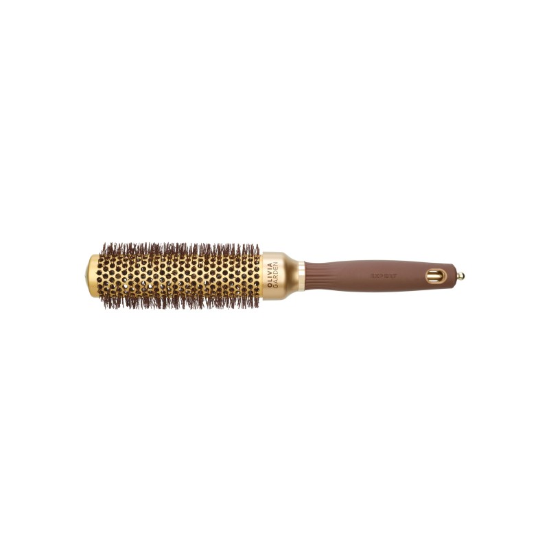 Olivia Garden Expert Blowout Speed - Wavy Bristles Gold&Brown 35