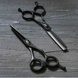 Joewell E40 Thinning Scissor Matt Black (2)