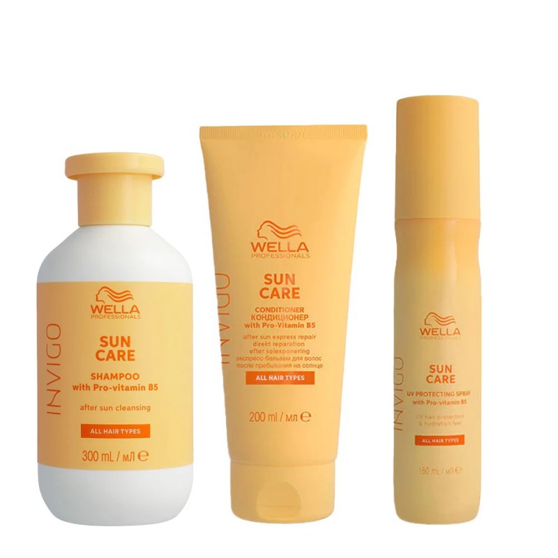 Wella INVIGO Sun Hair & Body Shampoo 250ml + Sun Conditioner 200ml + Sun Protect Spray 150ml