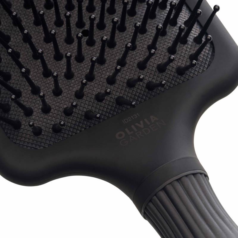 Olivia Garden Expert Care Rectangular Nylon Bristles Black Label L