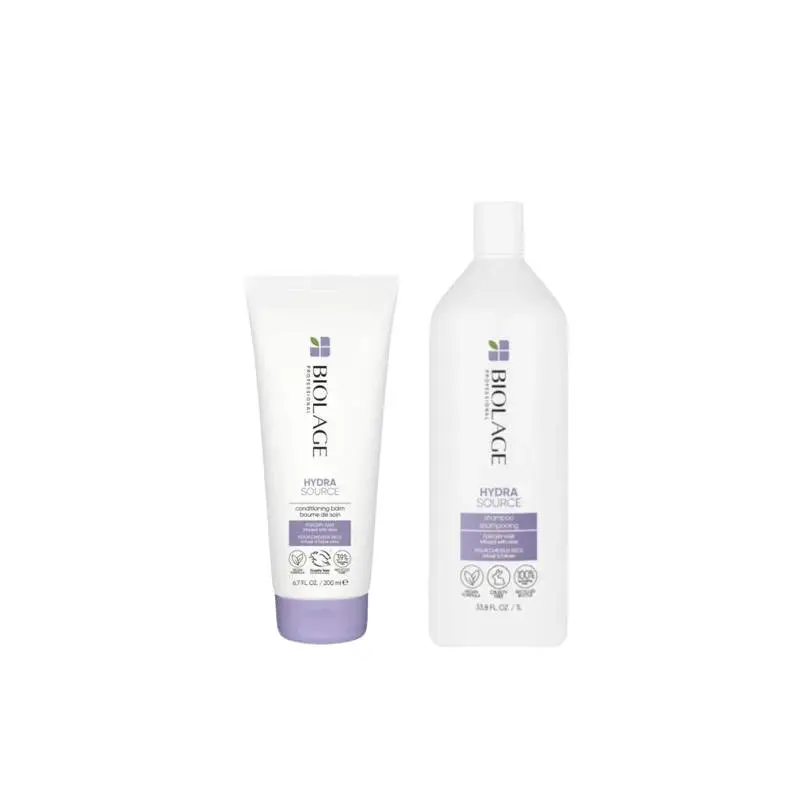 Matrix Biolage Hydrasource Shampoo 1000ml Hydrasource & Conditioner 200ml Duo