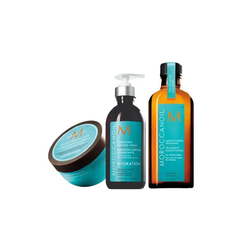 Moroccanoil Hydrating Ritual – Mask 250 ml, Styling Cream 300 ml & Treatment Oil 100ml