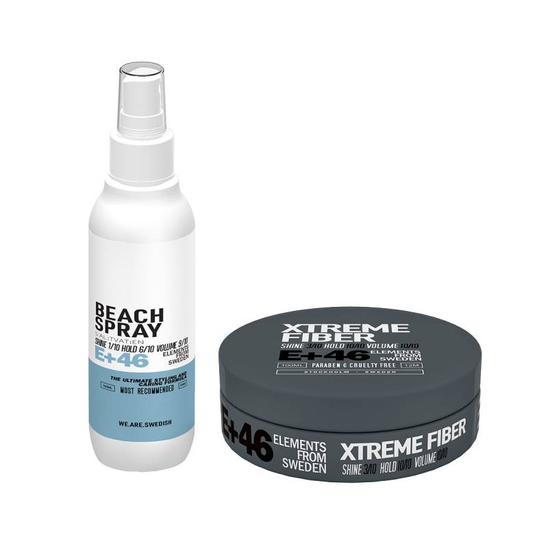 E+46 Texture & Hold Duo – Beach Salt Spray 150 ml & Xtreme Fiber 100 ml