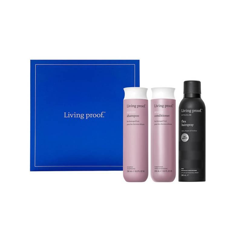 Living Proof Restore Holiday Trio Presentbox för skadat och torrt hår
