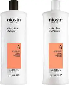 Nioxin System 4 Shampoo + Conditioner 1000 ml Duo för färgat tunt hår