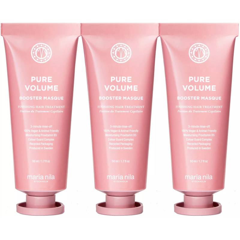 Maria Nila Pure Volume Booster Masque 3×50 ml – Volymmask för fint hår