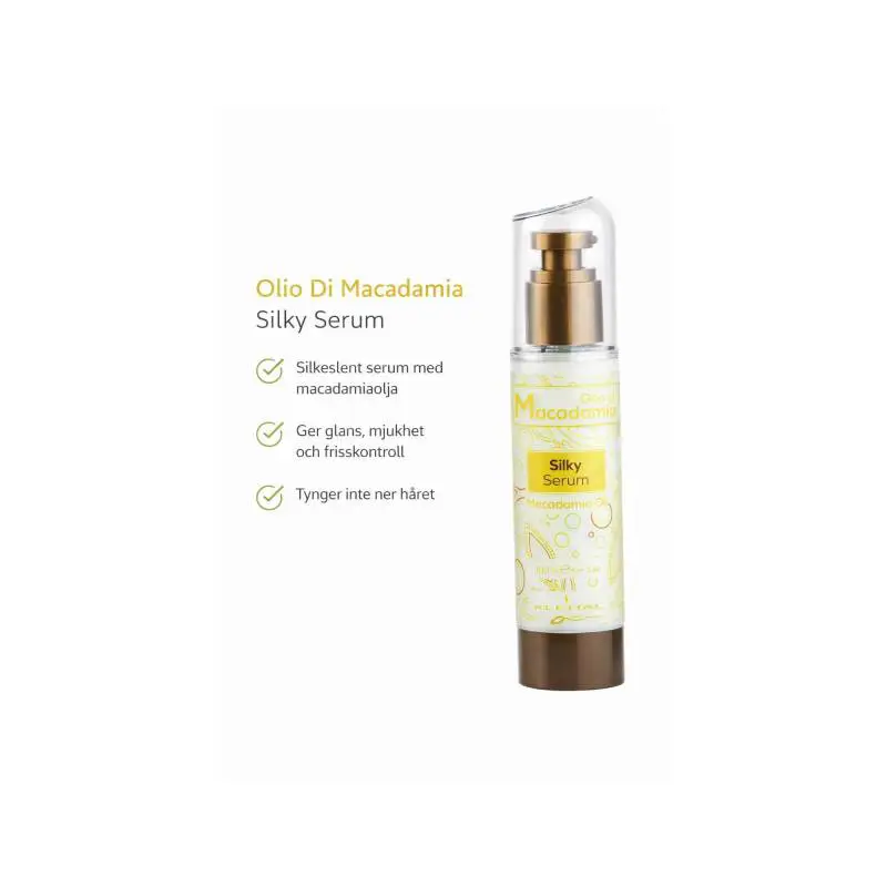 Olio Di Macadamia Silky Serum 100 ml – Glans & frisskontroll