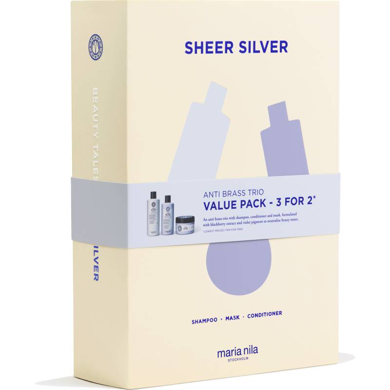 Maria Nila Sheer Silver Gift Set – Schampo, balsam & mask