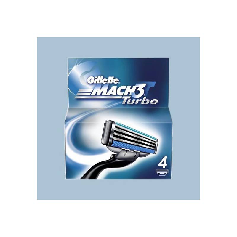 Gillette Mach3 Turbo rakblad 4-pack