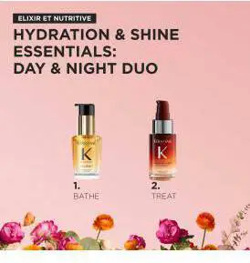 Kérastase Nutritive 8H Magic Night Serum 30 ml & Elixir Ultime L'Huile Originale Hair Oil Mini 30ml Duo Spring Set 2026 (2)