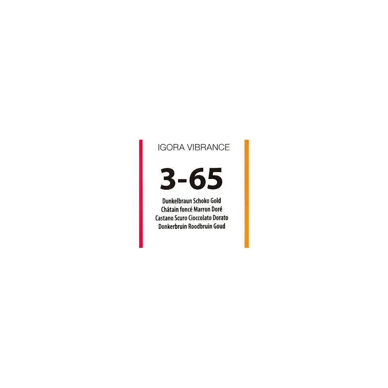 Schwarzkopf Professional Igora Vibrance 3-65 Mörkbrun choklad guld