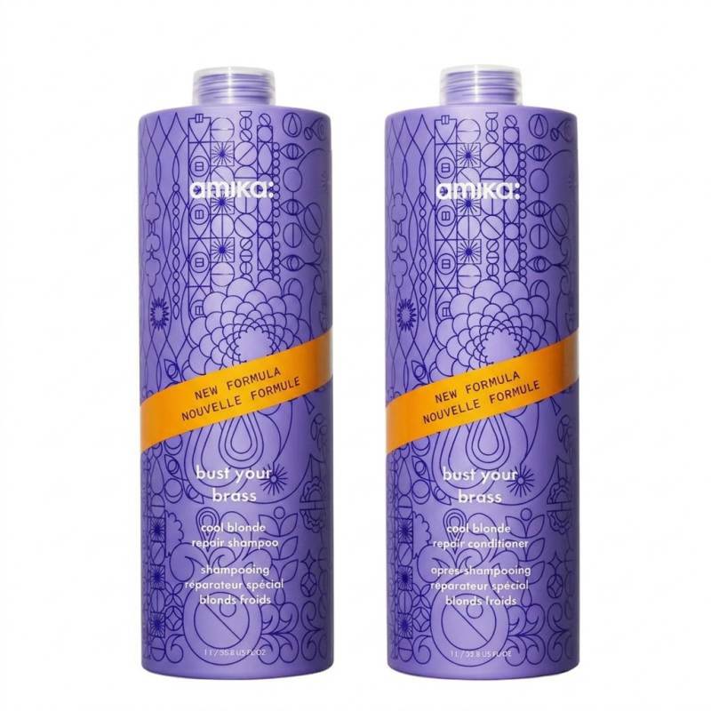 Amika Bust Your Brass Cool Blonde Repair Duo 1000 ml