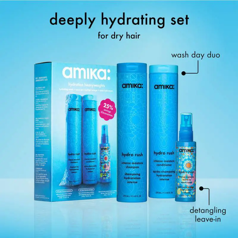 amika Hydration Heavyweights Hydrating Wash + Care Set