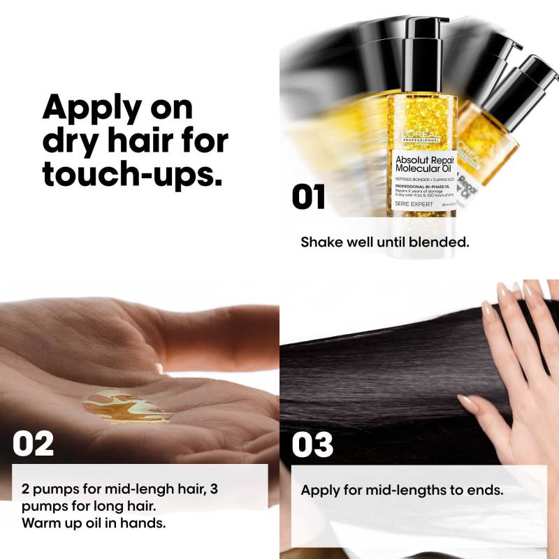 L'Oreal Professionnel Absolut Repair Molecular Bi-phase Oil 30ml - Hårolja