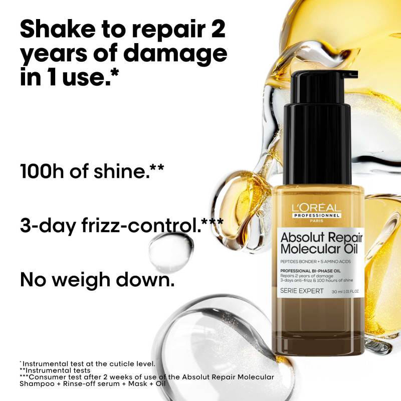 L'Oreal Professionnel Absolut Repair Molecular Bi-phase Oil 30ml - Hårolja