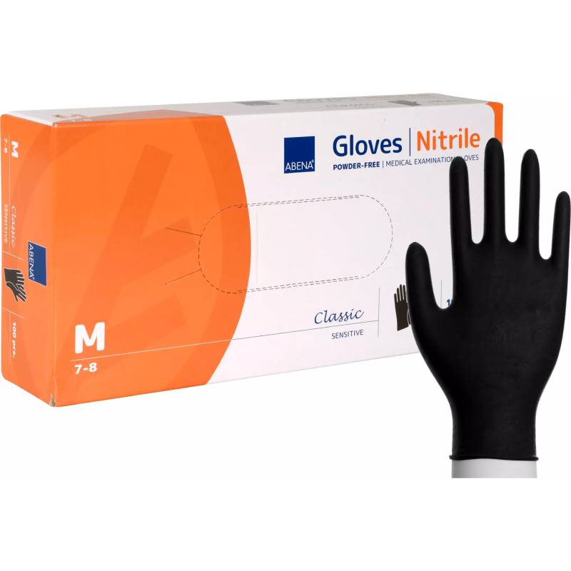 ABENA Nitrilhandske Black 100-pack Medium