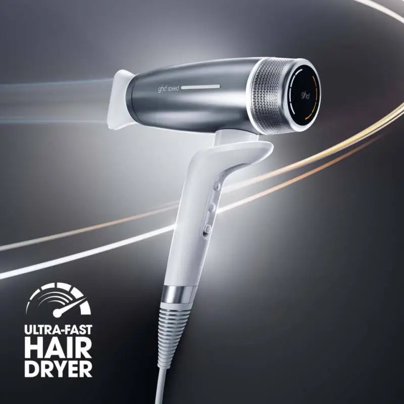 ghd Speed Hair Dryer Silver White - Hårfön