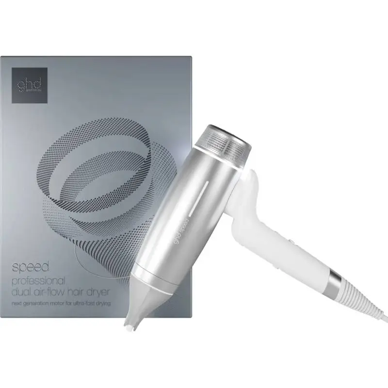 ghd Speed Hair Dryer Silver White - Hårfön