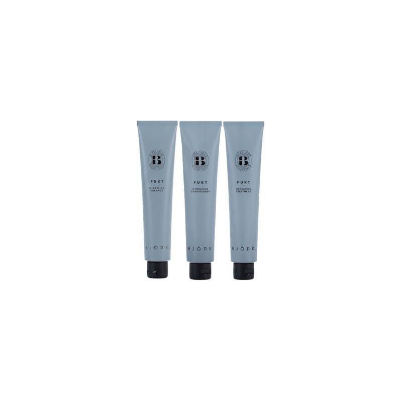 Björk FUKT Hydrate Shampoo + Conditioner + Treatment -Travel Trio