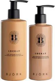 Köp Björk LOCKAR Curl Defining Shampoo 300ml + Conditioner 250ml Duo. Återfuktande hårvård som definierar lockar, ger spänst och
