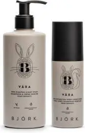Björk VÄXA Kids Shampoo & Body Wash 300ml + Detangling Spray Conditioner 150ml - Duo