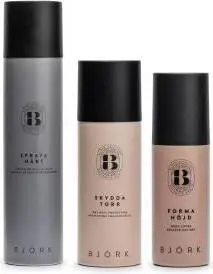 Björk Styling Bundle HÅRT Hairspray 300ml + SKYDDA TORR Heat Protection 200ml + HÖJD Root Lifter 150ml - Trio