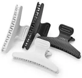 JRL 4-Jaw Hair Clips - 2 Black & 2 White