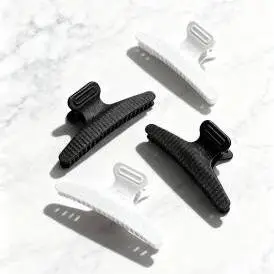 JRL 4-Jaw Hair Clips - 2 Black & 2 White (2)