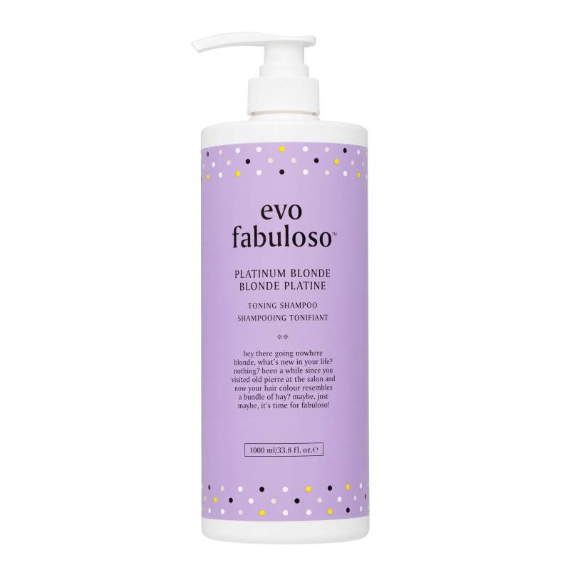 Evo Fabuloso Platinum Blonde Toning Shampoo 1000ml - Silverschampo